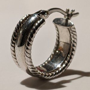 New Silver 925 Hoop Earring